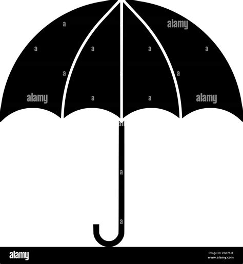 Umbrella Illustration Protection Silhouette Parasol Logo Season Icon Weather Outline Open Rain