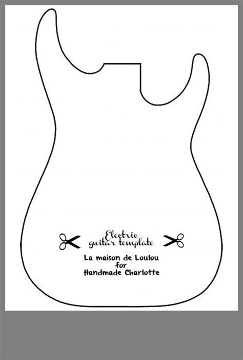 Printable electric guitar template – Artofit