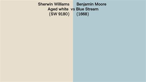 Sherwin Williams Aged White Sw 9180 Vs Benjamin Moore Blue Stream