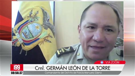 Crnl Germán León De La Torre Comandante Del Distrito De Policía