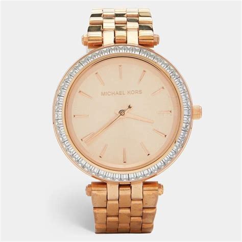 Michael Kors Champagne Rose Gold Plated Stainless Steel Darci Mk