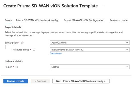 Deploy Using The Prisma Sd Wan Azure Deployment Template