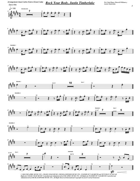 Rock Your Body Arr Juan Carlos Esteve Gran Coda Sheet Music