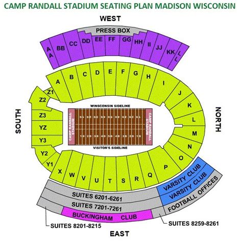 Camp Randall Seating Chart With Rows And Seat Numbers | Cabinets Matttroy