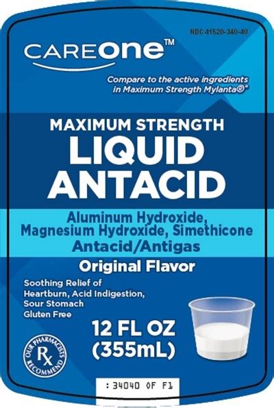 Fda Label For Careone Liquid Antacid Suspension Oral Indications