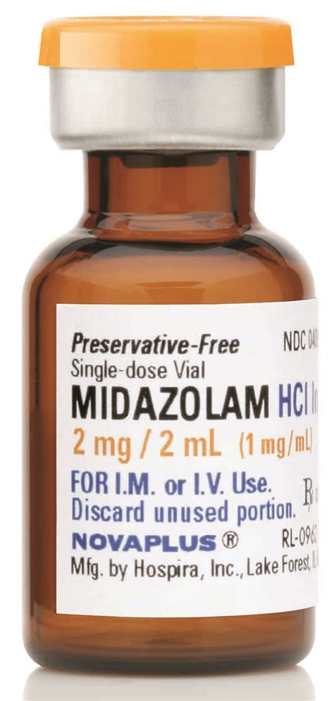 Midazolam HCl 1 Mg ML Injection Vial 5 ML CIV SupremeMed