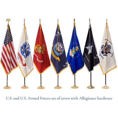 United States and U.S. Military Ceremonial Flags & Display Sets - Set ...