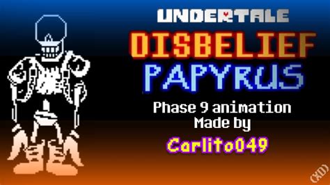 Disbelief Papyrus Maybe Mercy Phase Animation Unofficial Youtube