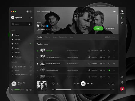 Spotify Redesign - Dark Version 🎸🤘 by Mohammad Reza Farahzad for Ace Design Agency on Dribbble