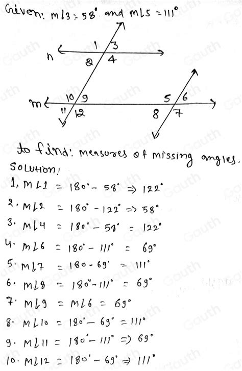 Solved Activity 4 Directions Refer To The Figure Below A If M∠ 3