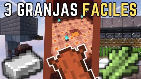 3 Granjas Faciles Que Necesitas En Tu Mundo 120 Minecraft Tutorial Youtube