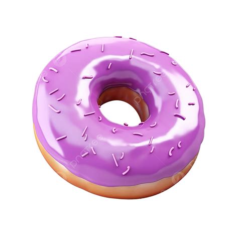 Purple Donut D Illustration D Food D Purple Donut Png Transparent