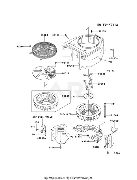 Kawasaki Fh541v Cs28 4 Stroke Engine Fh541v Parts Diagram For Cooling Equipment