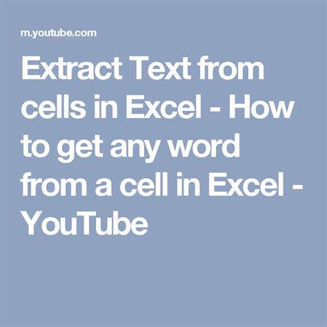 Extract Text From Cells In Excel How To Get Any Word From A Cell In