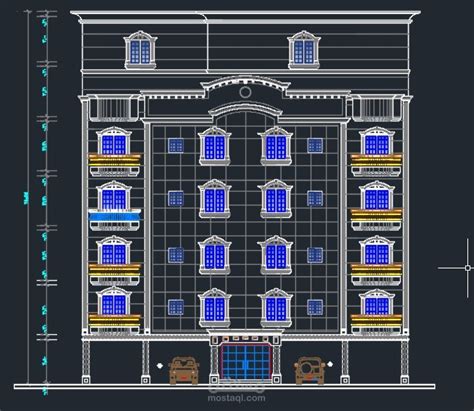 تصميم واجهات معمارية باستخدام برنامج الاوتوكاد Auto CAD مستقل