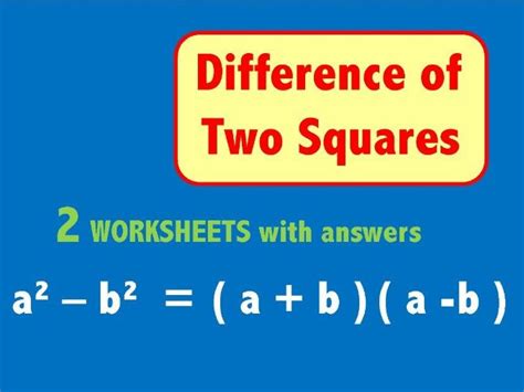 Difference of Two Squares | Teaching Resources