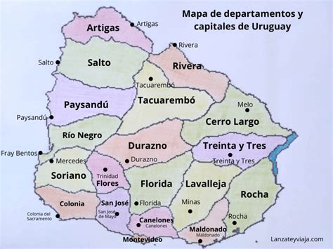 ᐅ Lista de Departamentos y Capitales de Uruguay Apréndetelas todas