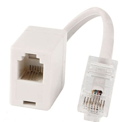 Rj11 Male To Rj45 Female Extension Telephone Cord Rj11 To Rj45 Converter Splitter Cable China