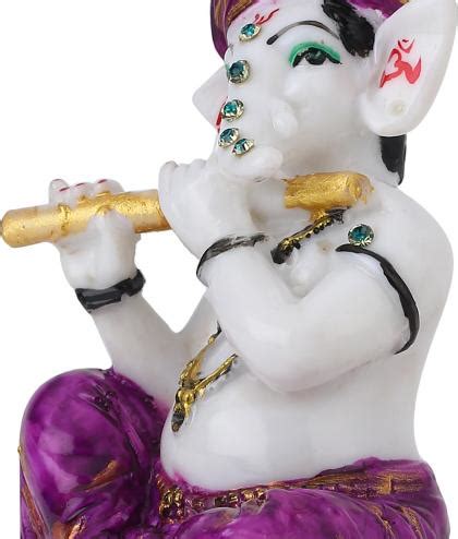 Gw Creations Purlpe Polyresin Decorative Showpiece Ganesha Jiomart