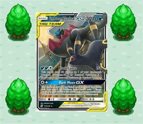 Pokemon Umbreon Darkrai Gx Sm Unified Minds Ultra