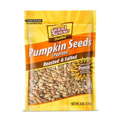 Good Sense Pumpkin Seeds Pepitas Salted Roasted 6 Oz 170 G 6 Oz