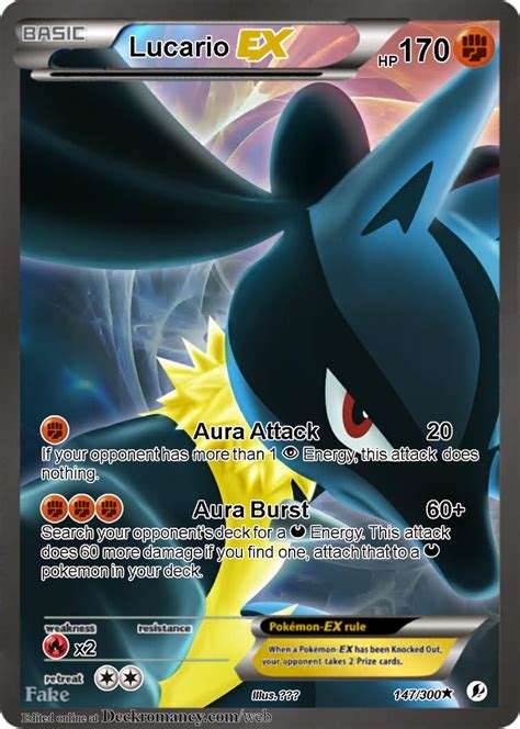 Lucario Full Art Ex Cardfake By Fordanhuddy33 On Deviantart