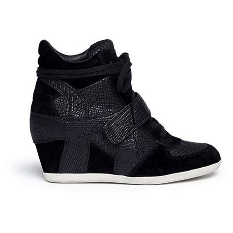 Ash Bowie Suede Leather High Top Wedge Sneakers High Top Wedge