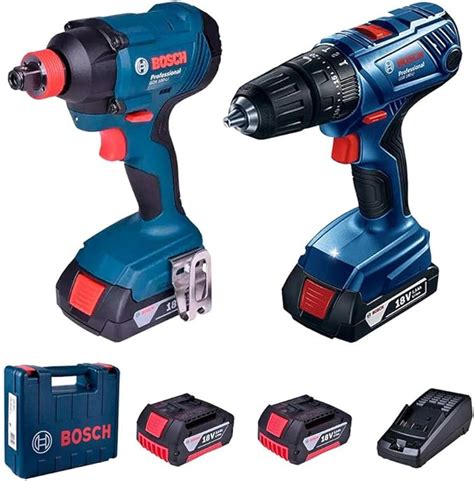 Bosch Kit Parafusadeira Furadeira Gsb Li E Chave De Impacto Gdx