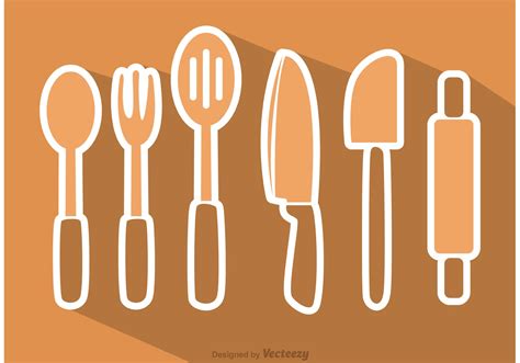 Kitchen Utensil Vectors Pack Download Free Vector Art Stock Graphics