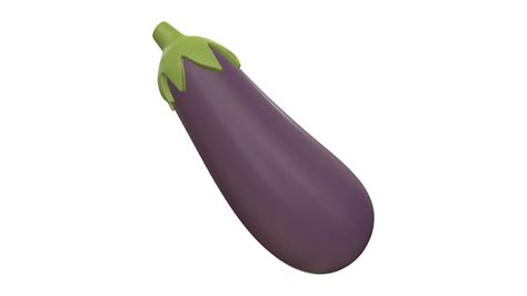 Eggplant Emoji 3D model | CGTrader