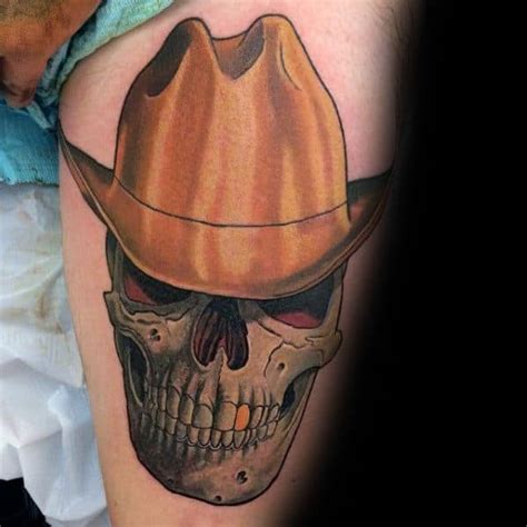 60 Cowboy Hat Tattoo Ideas For Men