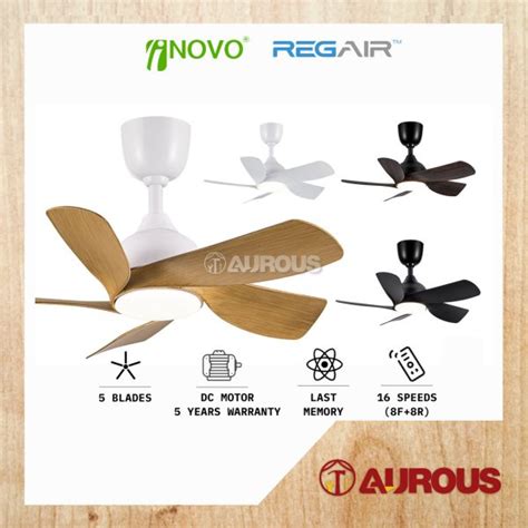 REGAIR INOVO ROZY 30 18W LED LIGHT CEILING FAN 5 BLADES WITH DC MOTOR