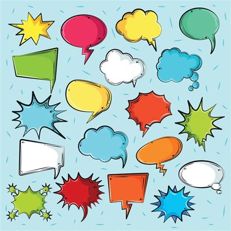 comic bubbles icons 10825806 Vector Art at Vecteezy