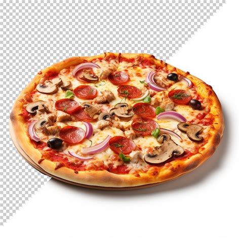 Pizza Deliciosa Rec M Cozida Uma Fatia Cortada Isolada Em Fundo