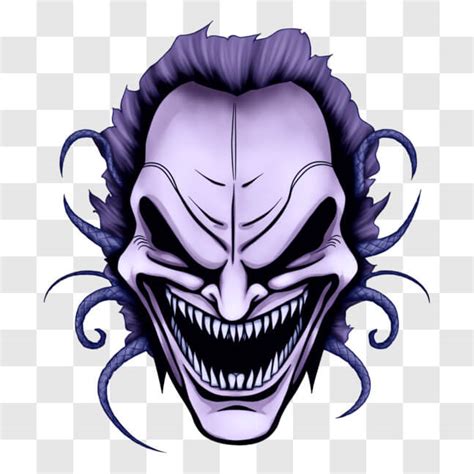 Download Artistic Representation of Purple Joker Mask PNG Online ...