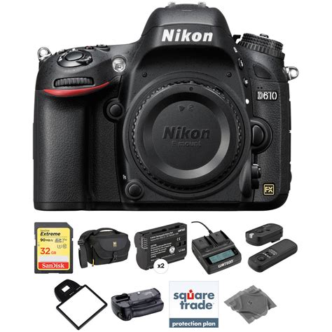 Nikon D610 DSLR Camera Body Deluxe Kit B H Photo Video