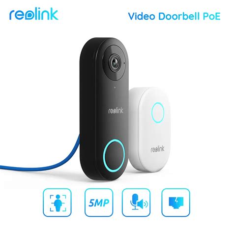 Reolink Video Doorbell PoE Smart 2K 5MP HD Person Detection 24 7 Motion