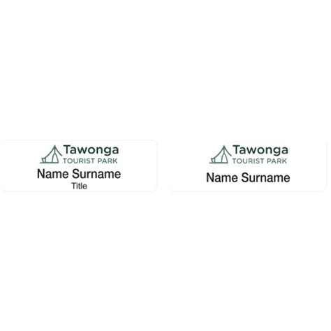 Tawonga Tourist Park Badge X Mm With Pin Fitting