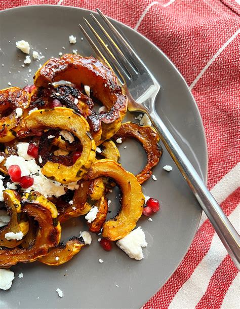 Roasted Delicata Squash With Feta And Pomegranate Seeds — The Salt And Stone