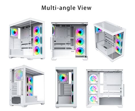 Sama Sv Gaming Pc Case Computer Mid Tower Atx Case White With