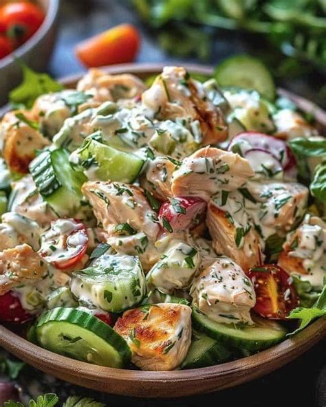 Easy Tzatziki Chicken Salad Recipe Healthy Recipes