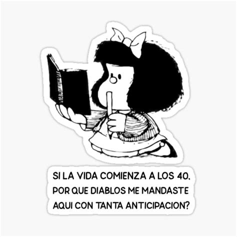 Pegatina Mafalda Quino Comics De Minimalistlive Redbubble