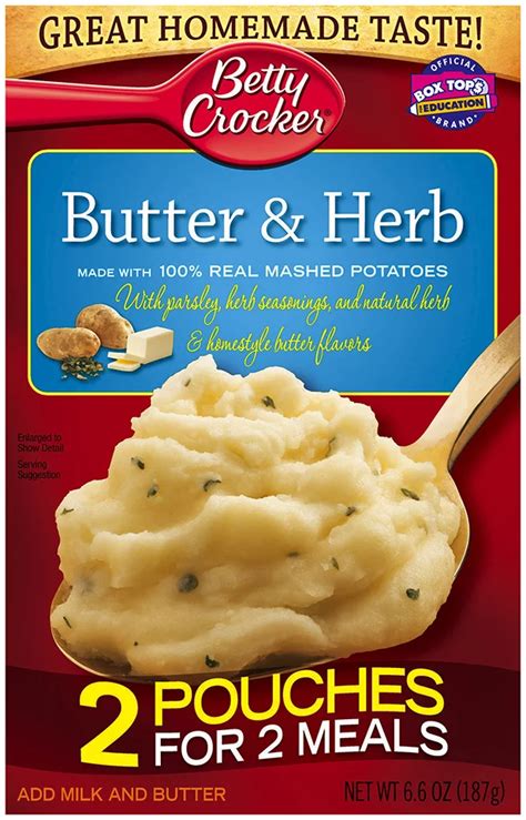 Betty Crocker Butter And Herb Mashed Potatoes Shop Pantry Meals At H E B