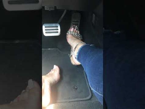 Tatianasnaughtytoes Long White Toenails Driving Pedal Pumping In