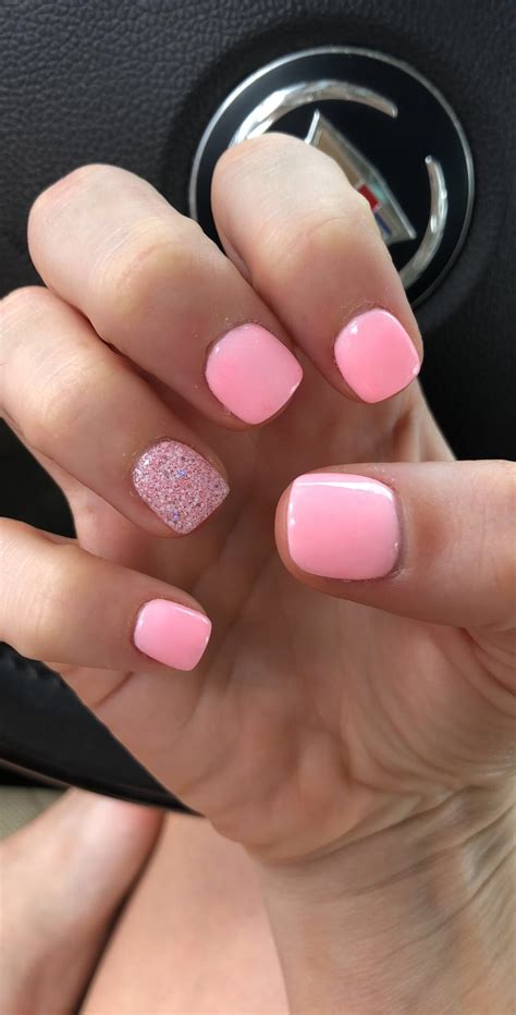 Dip Nail Pink Gel Nails Dipped Nails Nail Art