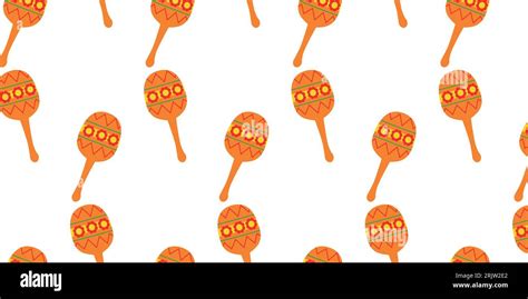 Mexican music background an orange color maracas Stock Vector Image ...