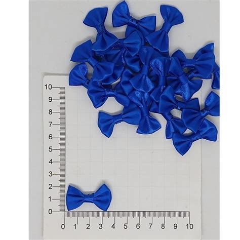 100 Laços lacinhos Cetim 4 Cm Azul Royal Artesanato Elo7