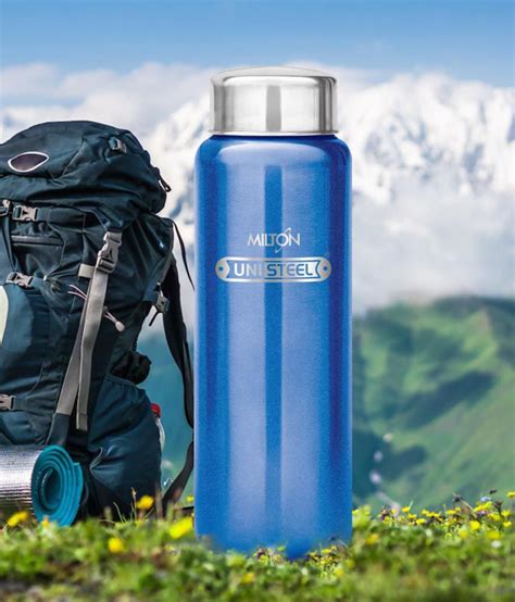 Milton Aqua 750 Blue 750 Ml Steel Water Bottle Set Of 1 Buy Online At