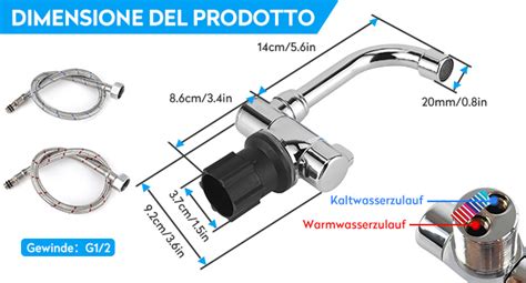 Wohnwagen Wasserhahn G1 2in Gewinde Wasserhahn 360 Rotation