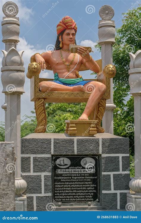 Statue of Gautamiputra Yajna Sri Satakarni Satavahana Emperor in ...